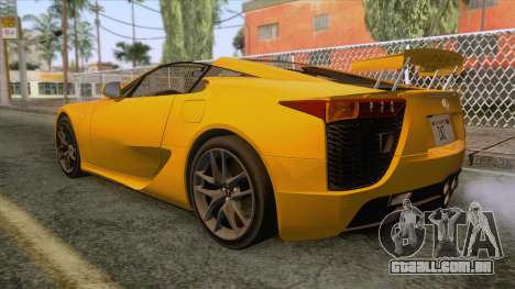 Lexus LFA Roadster 2013 para GTA San Andreas