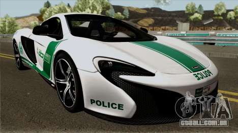 McLaren 650S Spyder Dubai Police v1.0 para GTA San Andreas