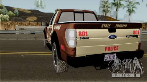 Ford F-150 Raptor 2016 Bone County Police para GTA San Andreas