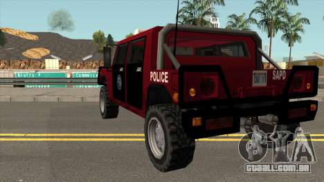 Patriota Polícia no estilo de SA para GTA San Andreas