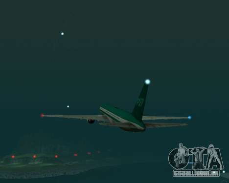 O Boeing 767 P27 Teal Cores para GTA San Andreas