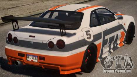 Nissan Skyline GT-R R34 PJ2 para GTA 4