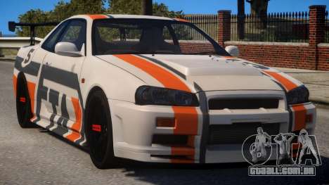 Nissan Skyline GT-R R34 PJ2 para GTA 4