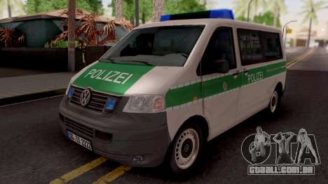 Volkswagen Transporter T5 Polizei para GTA San Andreas