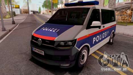 Volkswagen Transporter T6 Osterreich Polizei para GTA San Andreas