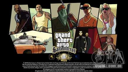 GTA SA de Carga de telas - 15 anos, aniversário para GTA San Andreas