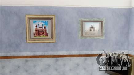 Indian Landmark Photos In CJ House para GTA San Andreas