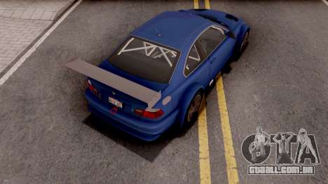 BMW M3 E46 GTR para GTA San Andreas