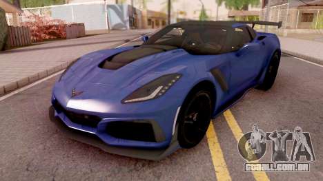 Chevrolet Corvette ZR1 2019 para GTA San Andreas