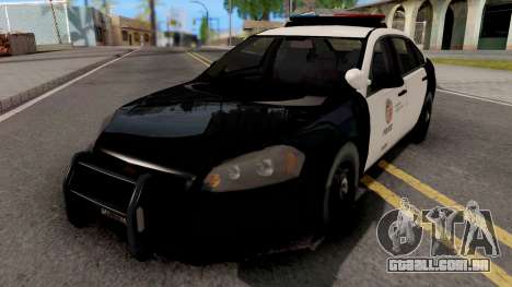 Chevrolet Impala 2007 LSPD Lowpoly para GTA San Andreas