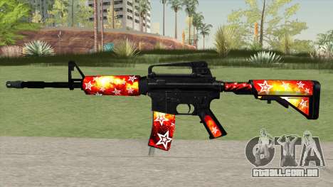M4A1 (Galaxy Stars Fire Skin) para GTA San Andreas