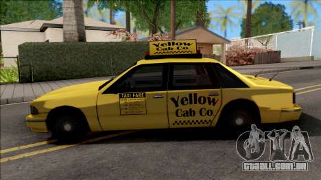 Chevrolet Caprice 1992 Táxi Amarelo Táxi Sa Esti para GTA San Andreas