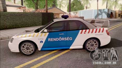 Subaru Impreza WRX STi 2004 Magyar Rendorseg para GTA San Andreas