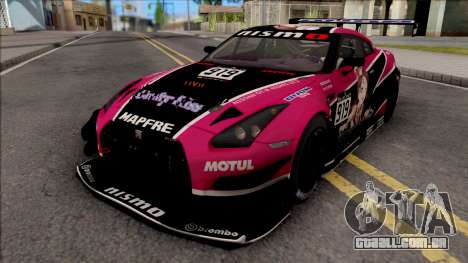 Nissan GT-R Nismo GT3 2014 Paint Job Preset 2 para GTA San Andreas