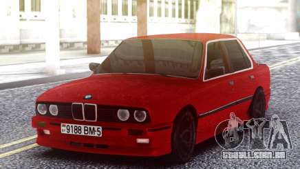 BMW E30 Red Sedan para GTA San Andreas
