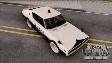 Nissan Skyline GT-R KPGC110 Police Japan para GTA San Andreas
