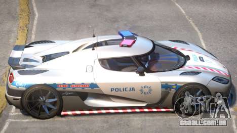 Koenigsegg Agera Highway Police para GTA 4