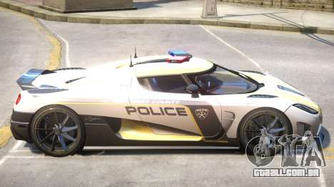 Koenigsegg Agera Police PJ2 para GTA 4