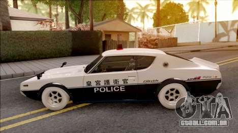 Nissan Skyline GT-R KPGC110 Police Japan para GTA San Andreas