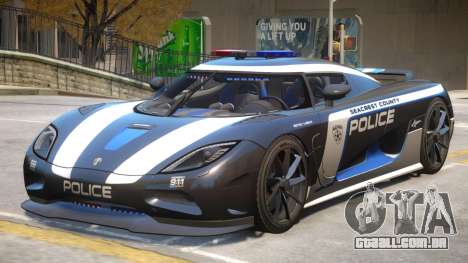 Koenigsegg Agera Police PJ3 para GTA 4