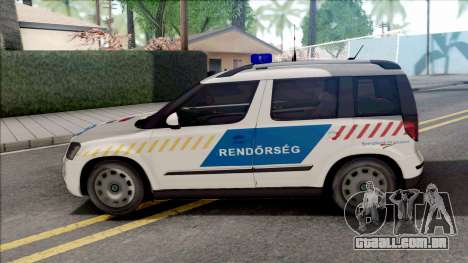 Skoda Yeti Magyar Rendorseg para GTA San Andreas