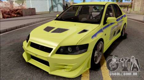 Mitsubishi Lancer Evolution VII 2002 2F2F para GTA San Andreas