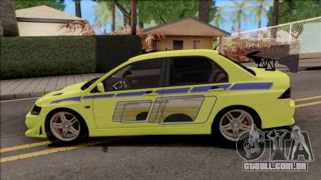 Mitsubishi Lancer Evolution VII 2002 2F2F para GTA San Andreas