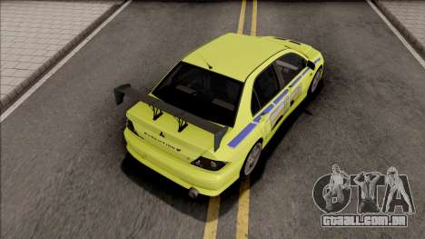 Mitsubishi Lancer Evolution VII 2002 2F2F para GTA San Andreas