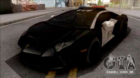 Lamborghini Aventador LAPD para GTA San Andreas
