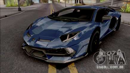 Lamborghini Aventador SVJ 2019 Blue para GTA San Andreas