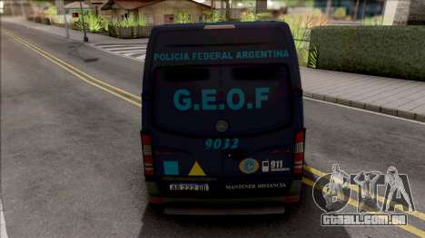 Mercedes-Benz Sprinter Policia Federal Argentina para GTA San Andreas