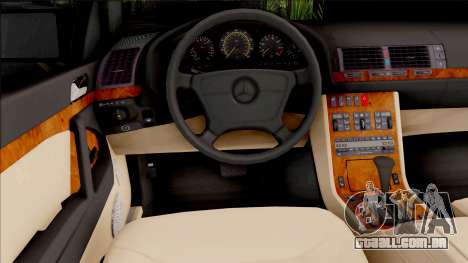 Mercedes-Benz S600L W140 Yandex Taxi Black para GTA San Andreas