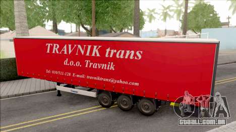 Travnik Trans Trailer para GTA San Andreas