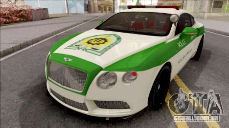 Bentley Continental GT Iranian Police para GTA San Andreas