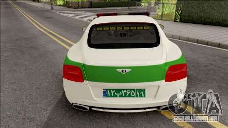 Bentley Continental GT Iranian Police para GTA San Andreas