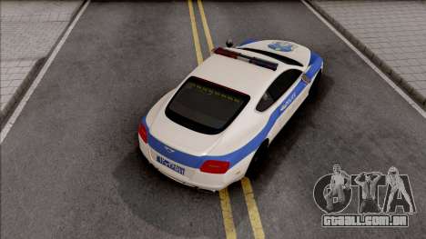 Bentley Continental GT Iranian Police v2 para GTA San Andreas