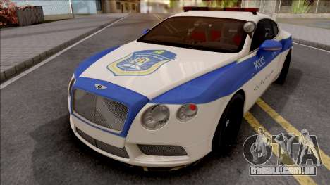 Bentley Continental GT Iranian Police v2 para GTA San Andreas