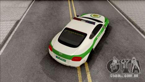 Bentley Continental GT Iranian Police para GTA San Andreas