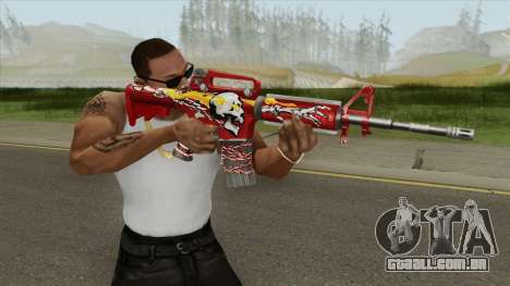 M4A1 (Flaming Skull) para GTA San Andreas