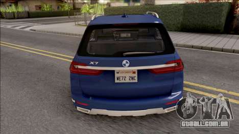 BMW X7 2020 Low Poly para GTA San Andreas