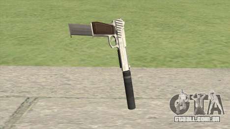 Pistol .50 GTA V (OG Silver) Suppressor V2 para GTA San Andreas