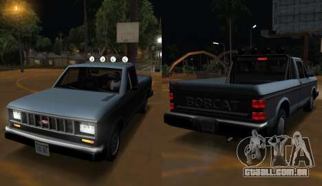 Insípido Bobcat com Emblemas e Extras para GTA San Andreas