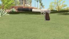 Pistol .50 GTA V (OG Silver) Suppressor V1 para GTA San Andreas