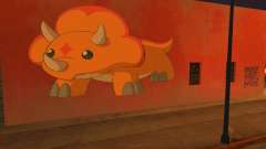 Dinossauro Rei Graffiti para GTA San Andreas