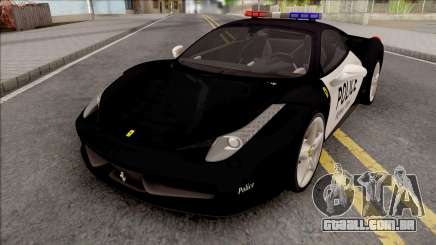 Ferrari 458 Italia 2015 Police Car para GTA San Andreas