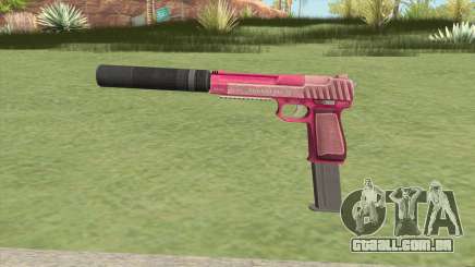 Pistol .50 GTA V (Pink) Suppressor V2 para GTA San Andreas