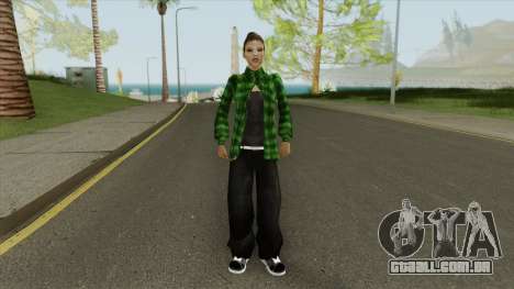 Gang Girl V2 (Grove Street) para GTA San Andreas