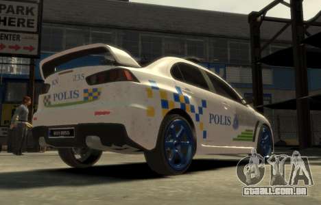 Mitsubishi Evo X Ringgit Carro De Polícia para GTA 4