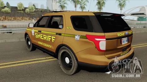 Ford Explorer 2012 (Bone County Sheriff) para GTA San Andreas