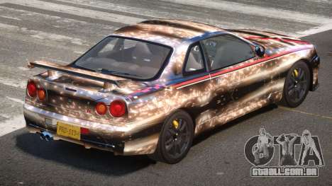 Nissan Skyline GT-R R34 Qz PJ2 para GTA 4